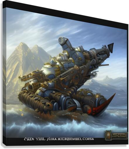 Mountain Ice War Machine Canvas Print