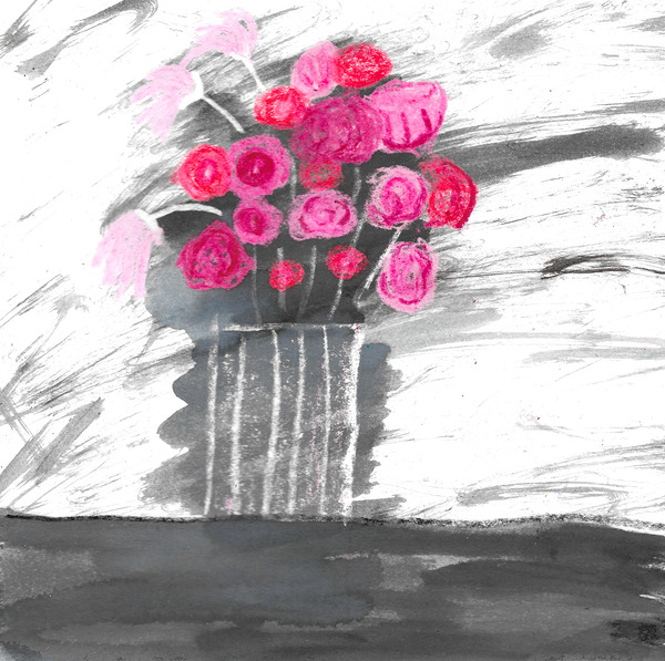 Red Flower pot Digital Download