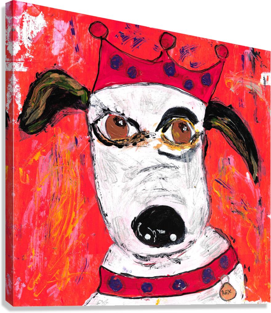 Crown Dog Canvas Print