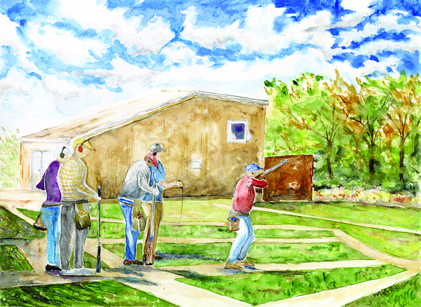 Skeet Shooting Print