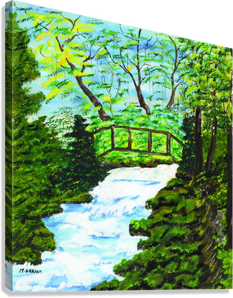 Stream Bridge Canvas Print