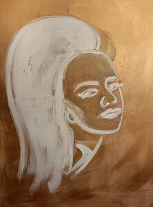 Ms Hope - 70x50cm acrylic painting on canvas by Lana Evanova