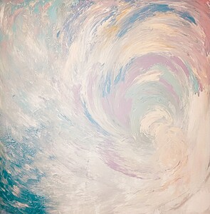 Vent d Espagne - 100x100cm acrylic painting on canvas by Lana Evanova