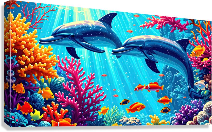 Dolphin Paradise Canvas Print