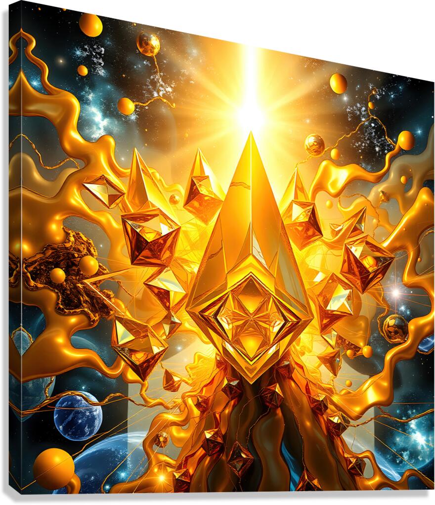 Golden Entity Canvas Print