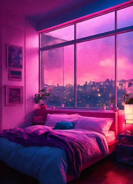 Comfortable bed Print