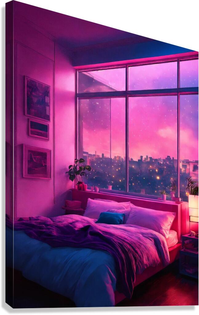 Comfortable bed Canvas Print