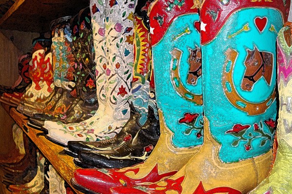 Artistic boots Print
