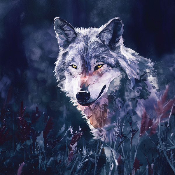 watercolor wildlife photo Print