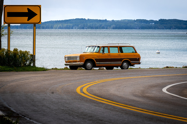 Orange Wagon by Matthew Lawrence
