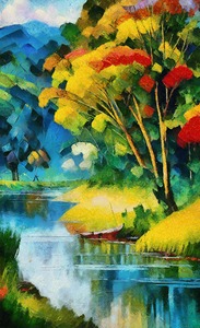 Java Landscape art Indonesia 18k3