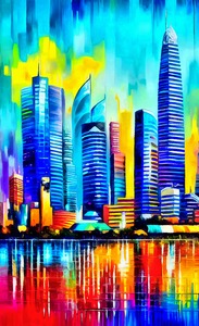 Indonesia Semarang city  skyline 1