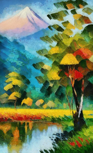 Java Landscape art Indonesia 18k5 Print