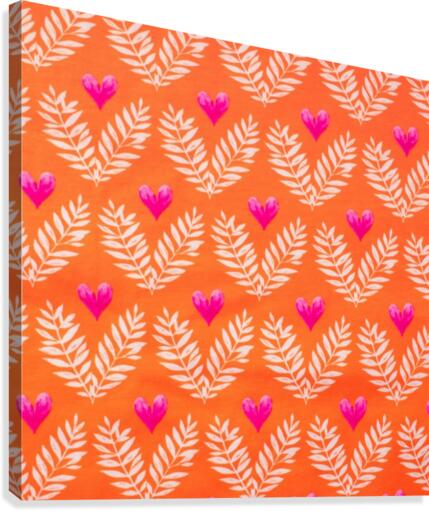 Heart - Orange Canvas Print