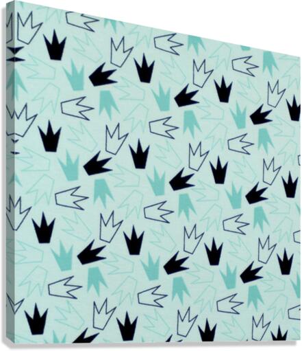 Crown - Aqua Canvas Print