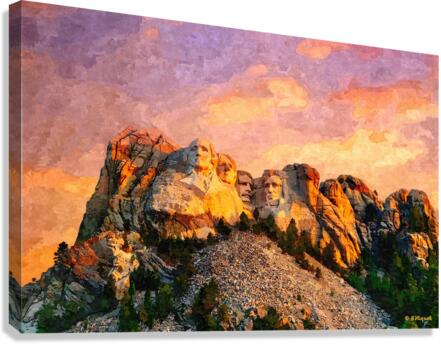 Mt Rushmore Sunset Canvas Print