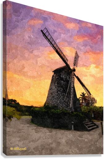 Island Windmill Canvas Print