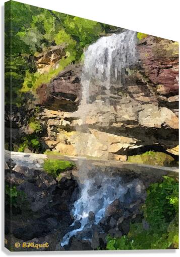 Reflective waterfall Canvas Print