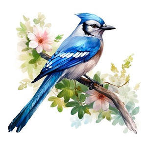 Elegant Blue Jay  – Nature-Inspired Home Decor