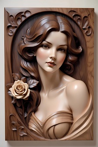 Wooden Elegance: A Portrait of Timeless Beauty