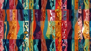 An Abstract Symphony of Color and Texture