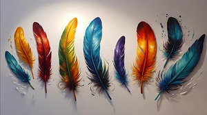 Vibrant Feather Symphony