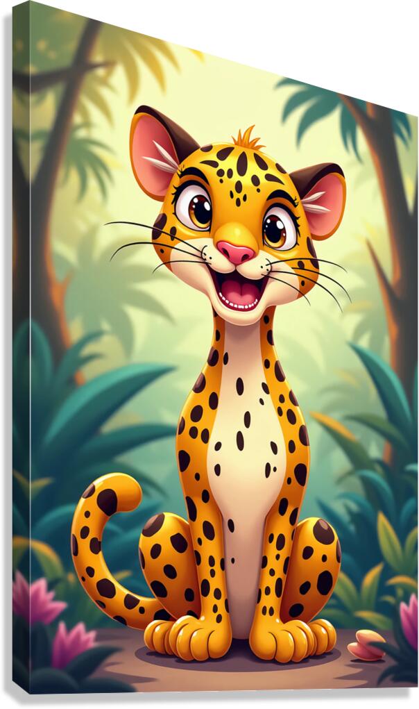 Playful Leopard Cub Canvas Print