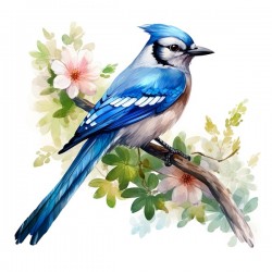 Elegant Blue Jay  – Nature-Inspired Home Decor