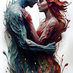 Passionate Flow: A Fusion of Love and Art