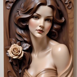 Wooden Elegance: A Portrait of Timeless Beauty