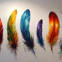 Vibrant Feather Symphony