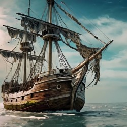 Ghostly Galleon at Dawn