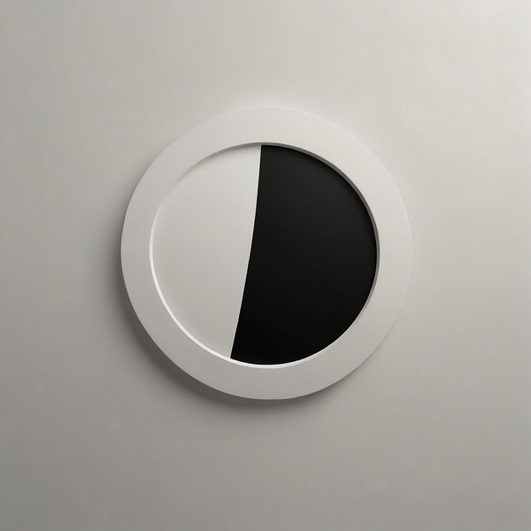 Abstract-Circle in Negative Space Print