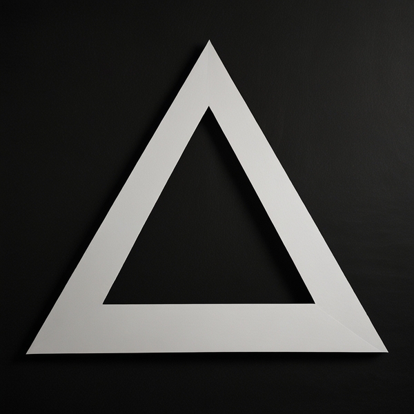 Abstract-Negative Space Triangle Print