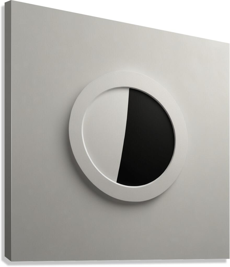 Abstract-Circle in Negative Space Canvas Print