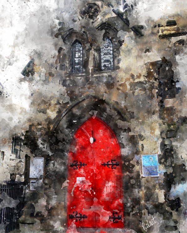 Red Door Edinburgh by Nancy Calvert