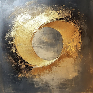 Capturing Elegance:Gold Abstract Art and the Golden Ratio