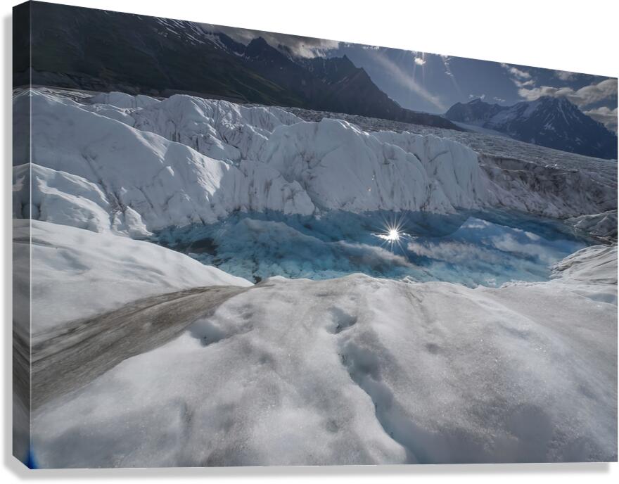 The Glaciers Jewel: A Moment of Magic Canvas Print
