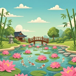 Serene Japanese Garden Scene