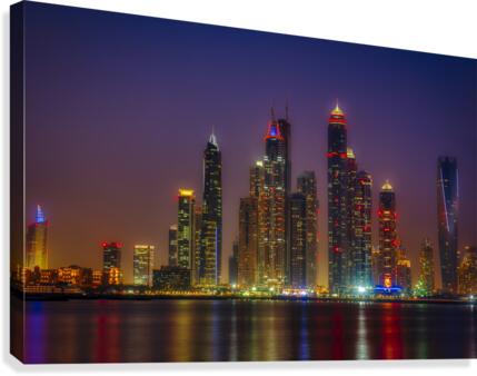 Dubai by Night  Canvas Print