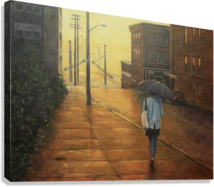 Sun Shower Stroll Canvas Print