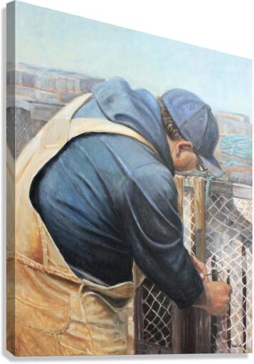 Mending Nets Canvas Print