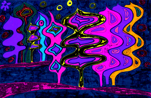Abstract Psychedelic Forest