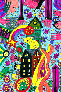 Abstract Doodle Art Joy