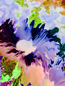 Abstract Dynamic Melting Daises 