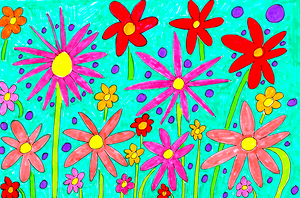 Abstract Floral Blossoms