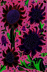 Abstract Sunflowers Distraction