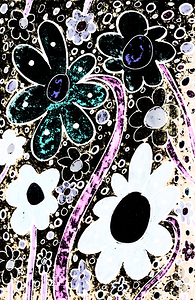 Abstract Bold Colourful Flowers