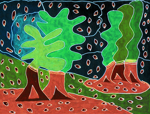 Abstract Autumn Forest