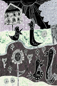 Abstract Birds Talking 